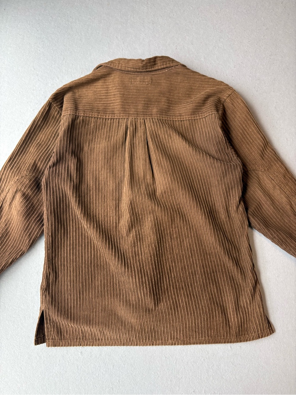 Vintage 90s/Y2K At Last Brown Ribbed Corduroy Shirt Jacket (Shacket) Sz M - Picture 5 of 7